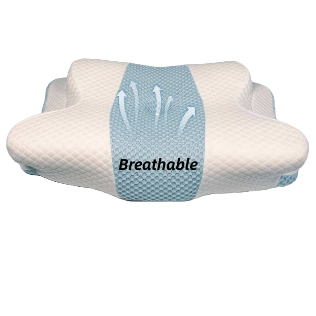 Moonlight Modern Ergonomic Cooling Memory Foam Neck Support Pillow Rebound Bedding for Comfortable Sleeping