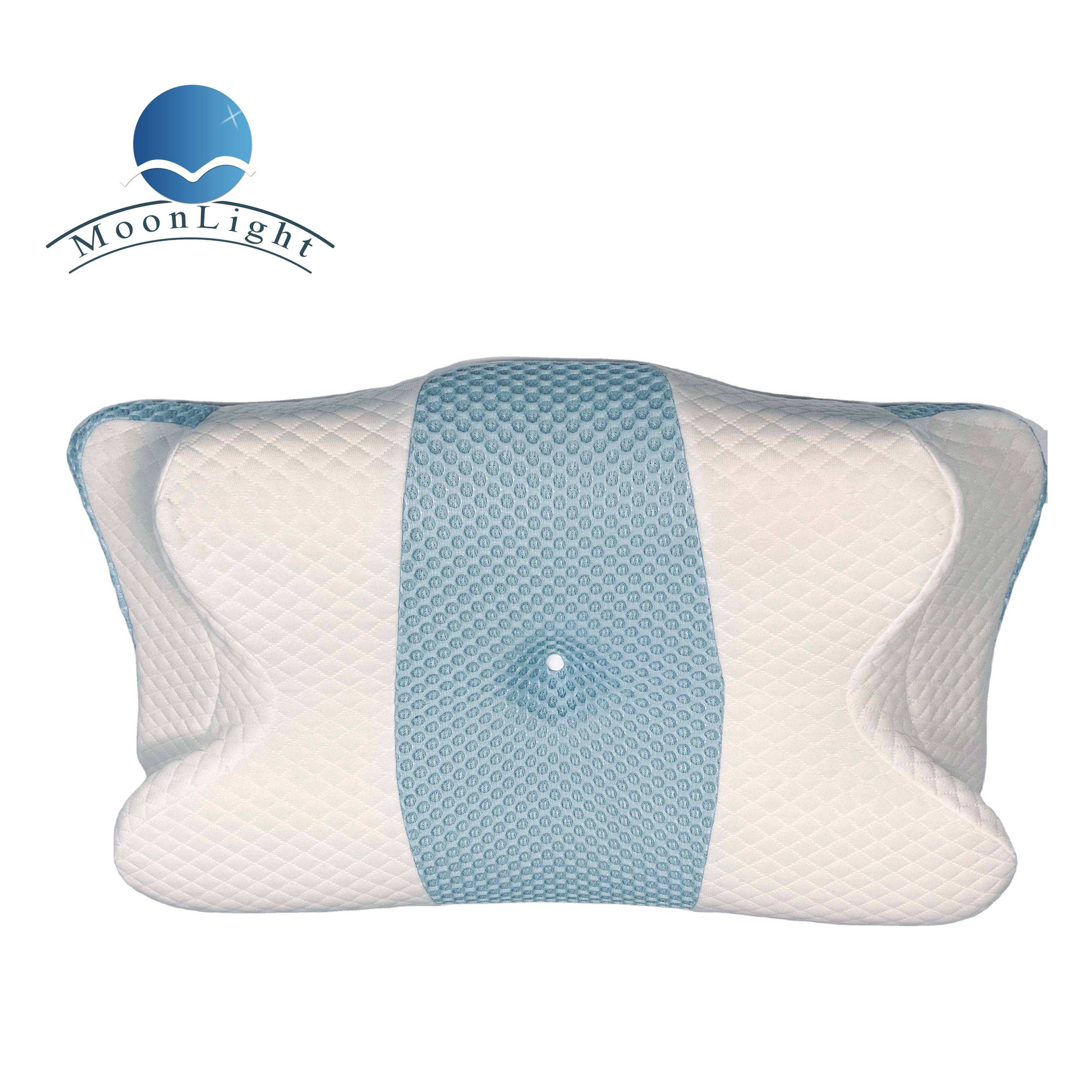 Moonlight Modern Ergonomic Cooling Memory Foam Neck Support Pillow Rebound Bedding for Comfortable Sleeping