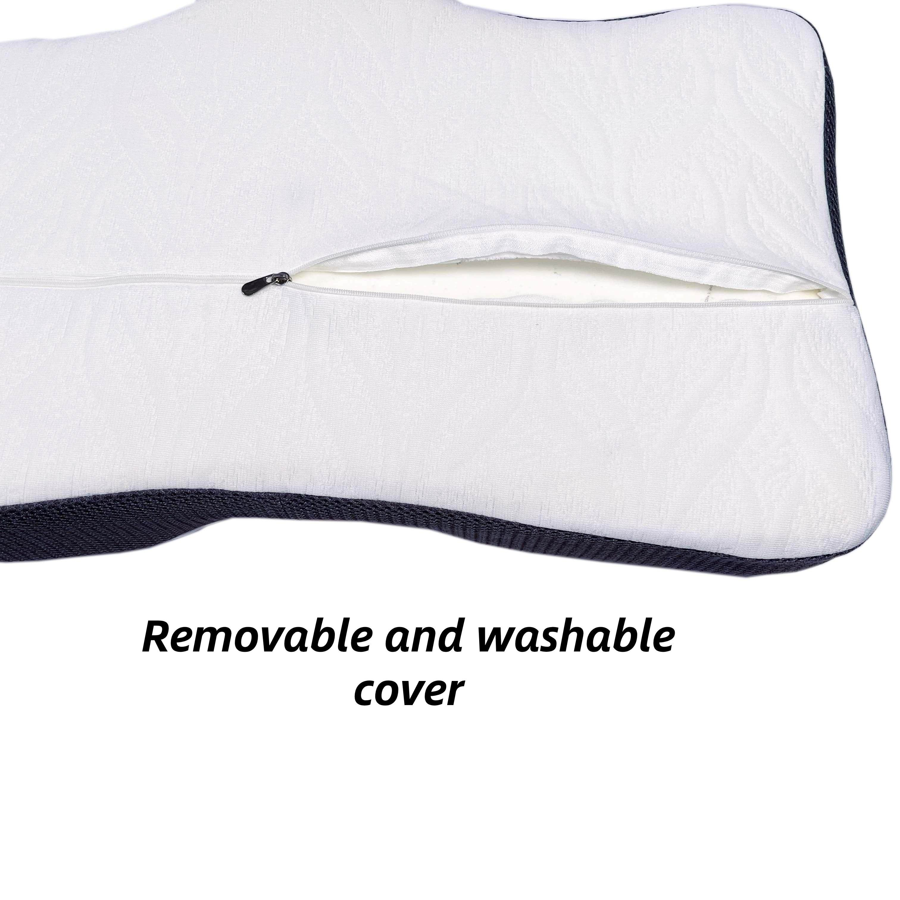 Moonlight Modern Solid Pattern Ergonomic Massage Pillow with Memory Foam Rebound Neck Support for Sleep Bed