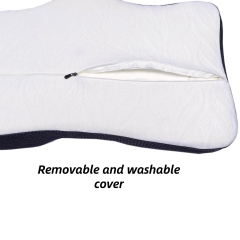 Moonlight Modern Solid Pattern Ergonomic Massage Pillow with Memory Foam Rebound Neck Support for Sleep Bed