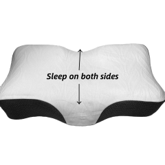 Moonlight Modern Solid Pattern Ergonomic Massage Pillow with Memory Foam Rebound Neck Support for Sleep Bed
