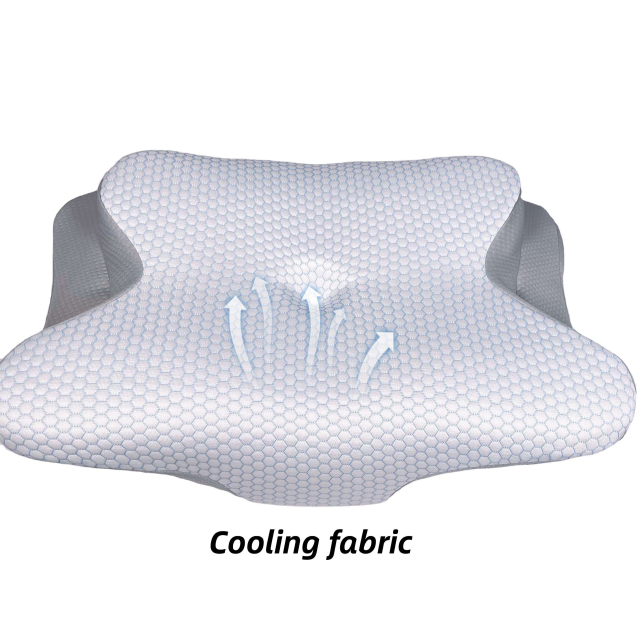 Moonlight Ergonomic Cooling Support Memory Foam Neck Pillow with Massage Rebound Modern Solid Style Bedding for Comfortable Sleeping