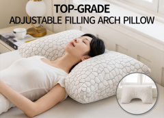 Moonlight Adjustable Shredded Memory Foam Neck Support Sleeping Pillow for Side Sleeper Bed Pillow