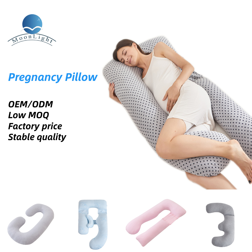 Moonlight U-Shaped Full Body Maternity Pillow Soft PP Cotton Filling Separately Washable Cover for Pregnant Women Wholesale
