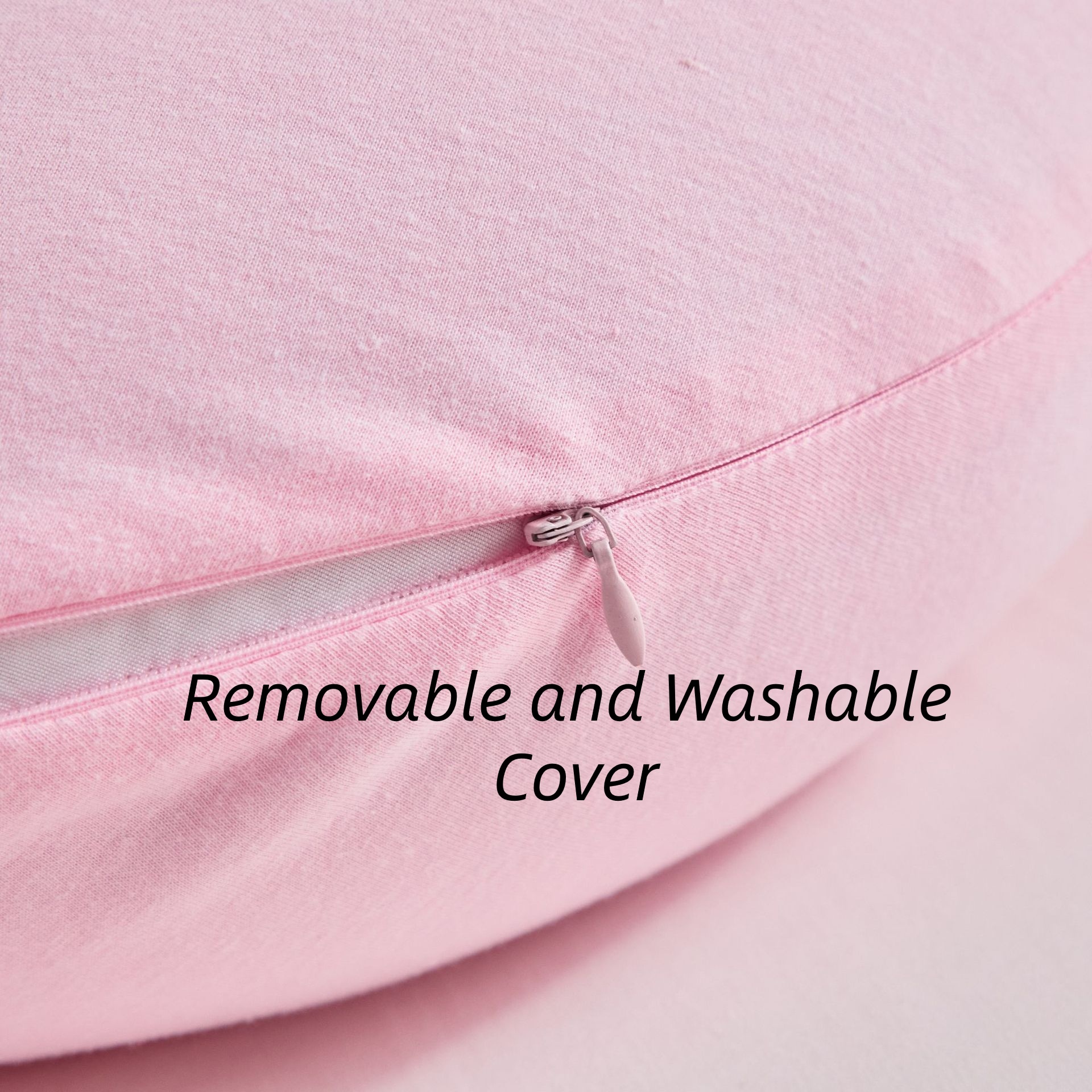 Moonlight Pink J Shaped Soft OEKO-TEX Certified Pregnancy Pillow Women's Body Support Nursing Sleeping All-Season Pillow Factory Wholesale