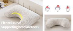 Moonlight Adjustable Shredded Memory Foam Neck Support Sleeping Pillow for Side Sleeper Bed Pillow