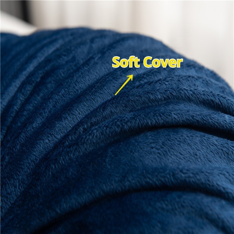 Moonlight U Shaped Full Body Support Maternity Pillow Navy Blue Velvet Warm Pregnancy Pillow Factory Directly