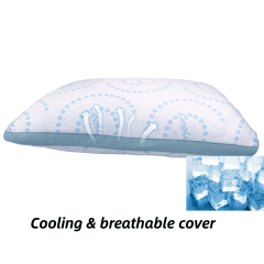 Moonlilght Cooling Shredded Memory Foam Neck Support Air Layer Fabric Pillow Adjustable Sleeping Pillow
