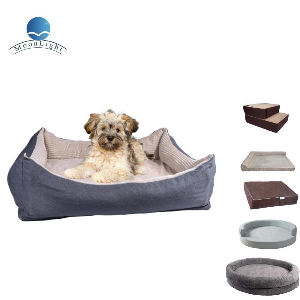Customized Pet Cat Dog Bed with Shredded Memory Foam Modern Style Waterproof Washable Cover Sofa Dog Bed