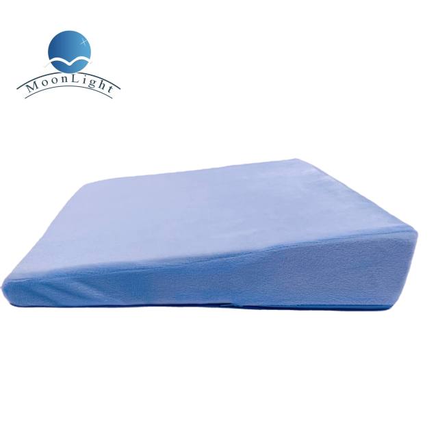 Moonlight Triangle Support Soft Velvet Removable Washable Cover Pregnancy Wedge Pillow Memory Foam Maternity Body Pillow Factory Sale