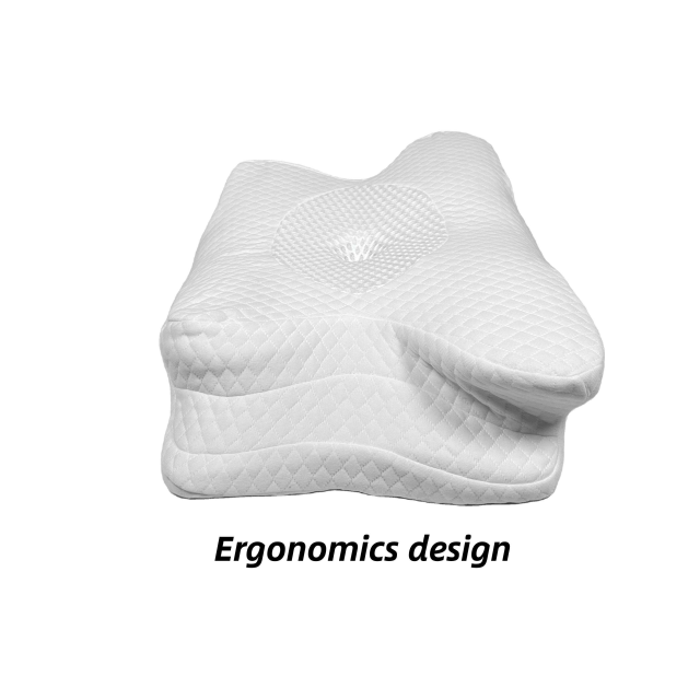 Moonlight Modern Butterfly Shape Massage Pillow Ergonomic Neck Support Breathable Memory Foam for Comfortable Sleeping Solid Bedding