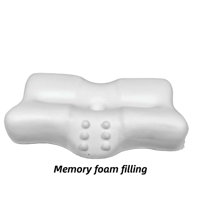 Moonlight Modern Memory Foam Neck Pillow with Bamboo Air Layer for Ergonomic Support and Bedding Use