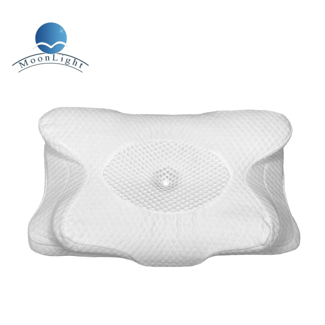 Moonlight Modern Butterfly Shape Massage Pillow Ergonomic Neck Support Breathable Memory Foam for Comfortable Sleeping Solid Bedding