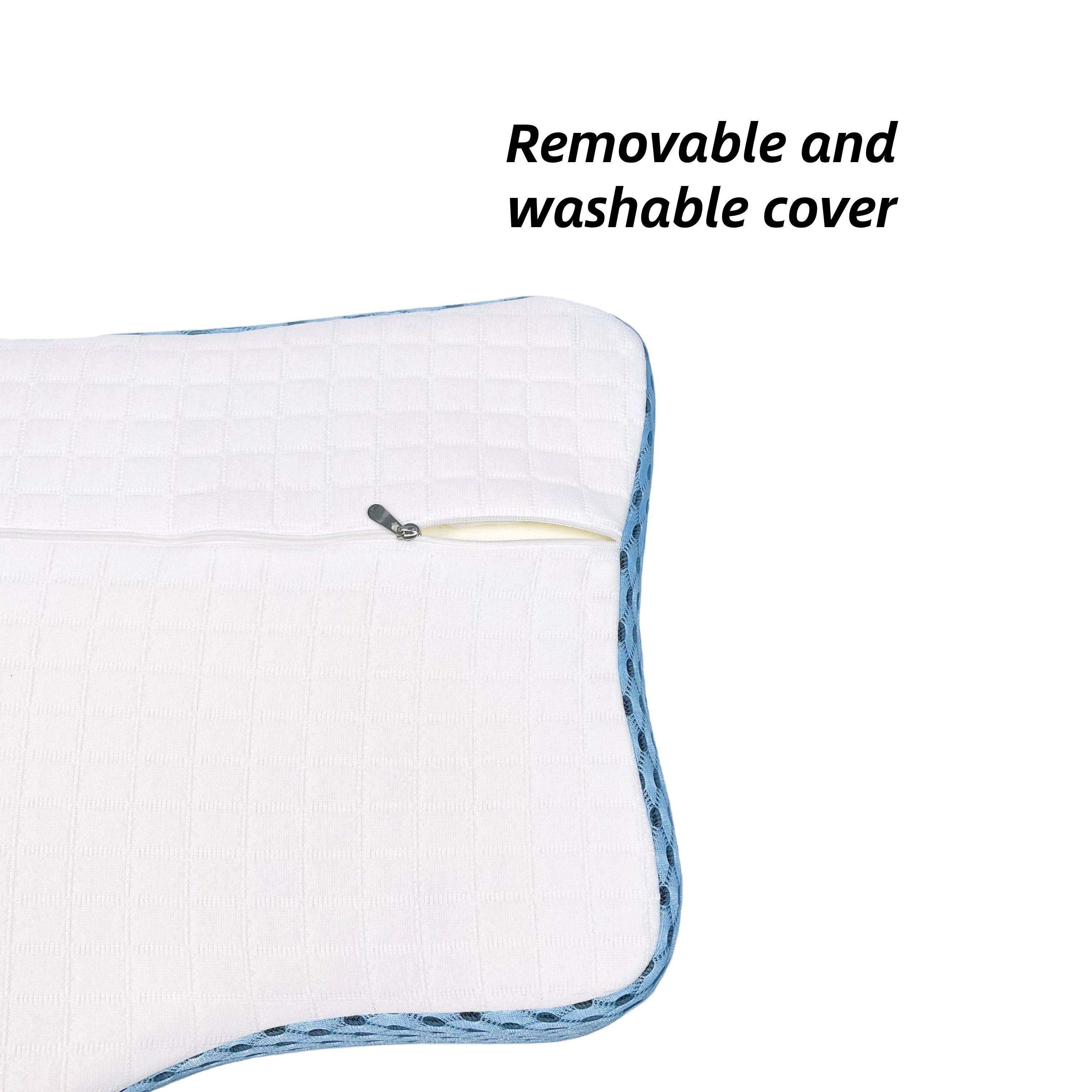 Moonlight Modern Soft Memory Foam Ergonomic Neck Support Pillow for Hotel Bedding and Sleep Convenient Massage Feature
