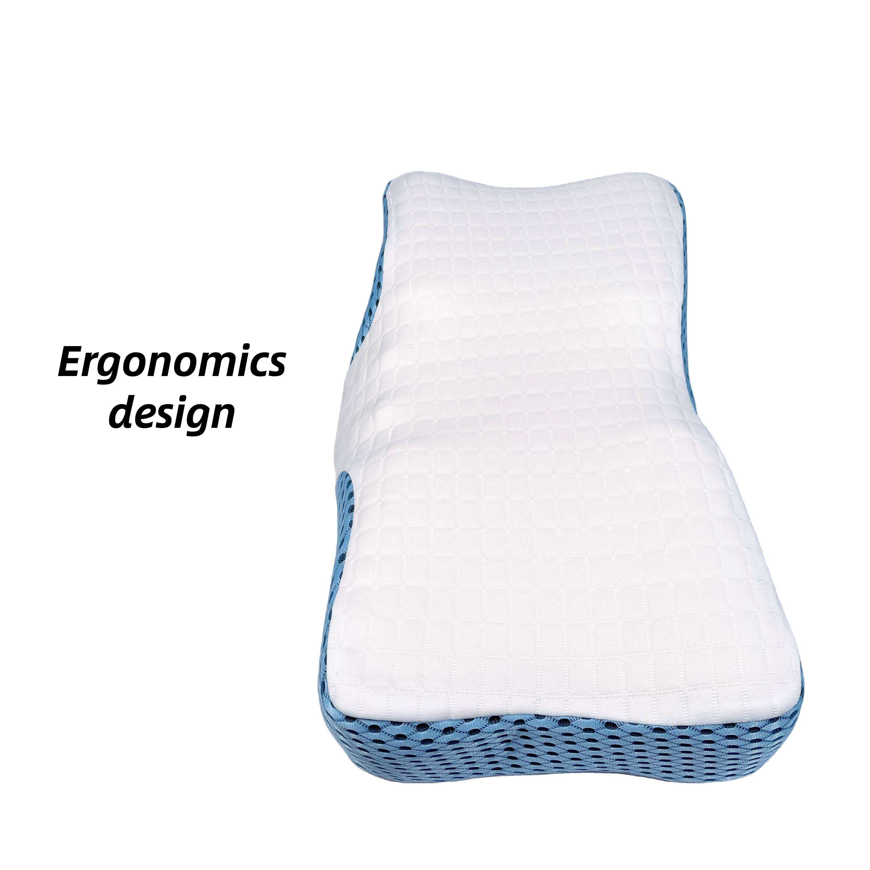 Moonlight Modern Soft Memory Foam Ergonomic Neck Support Pillow for Hotel Bedding and Sleep Convenient Massage Feature