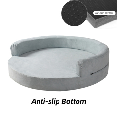 Round Waterproof Orthopedic Dog Bed with Memory Foam Luxury Large Sofa Pet Beds Accessory for Puppies & Dogs