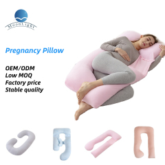 Moonlight Pink U Shaped Detachable Maternity Pillow Pregnancy Pillow Full Body for Pregnant Women Professional Home Textile Manufacturer
