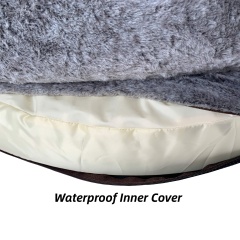 Luxury Double Layer Memory Foam Dog Bed Sofa Human Size Egg Crate Insert Waterproof Cloth Removable Cover Solid Plush Pattern