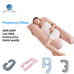 Moonlight Hot Sale U-Shaped Full Body Velvet Maternity Pregnancy Pillow with PP Cotton Filling Washable Removable Cover