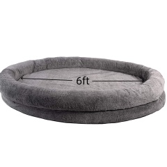 Luxury Double Layer Memory Foam Dog Bed Sofa Human Size Egg Crate Insert Waterproof Cloth Removable Cover Solid Plush Pattern
