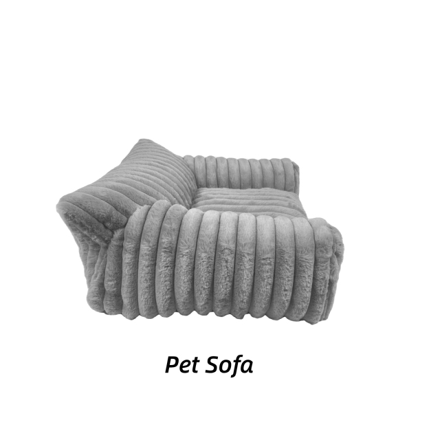 Pet Bed Foam and Polyester Fiber Mixed Filling Corduroy Cozy Removable and Washable Cover Dog Cat Sofa Bed
