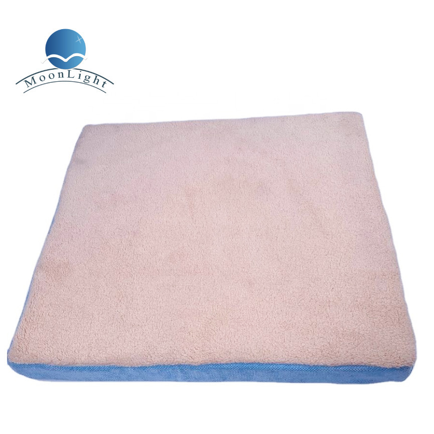 Large Waterproof Dog Bed with Luxury Detachable Washable Fleece Cover Soft Warm Memory Foam Pet Bed Solid Pattern Dog Sofa Bed