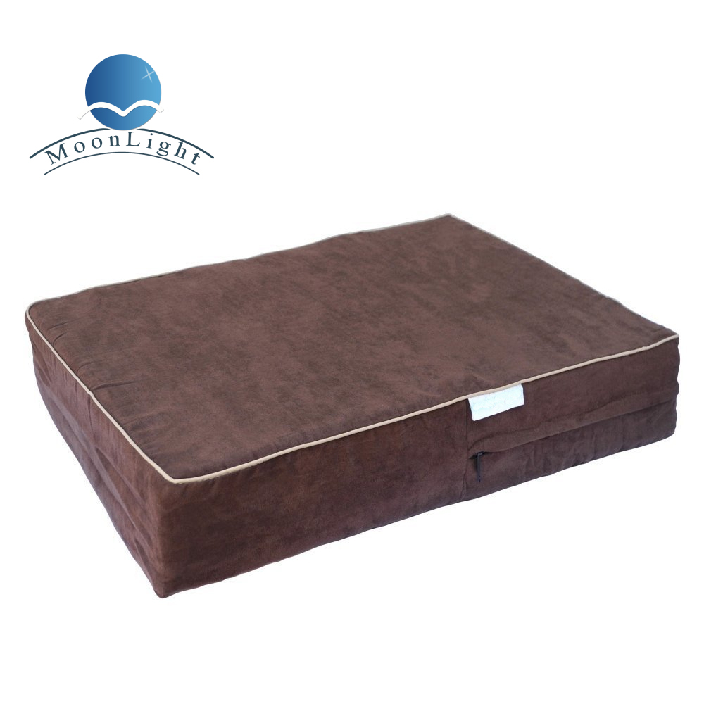 Moonlight Large Waterproof Dog Bed with Memory Foam Pet Bed Solid Pattern Dog Sofa Bed Factory Directly