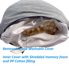 Moonlight Adjustable Shredded Side Sleeper Body Memory Foam Hug Pillow Removable for Pregnancy Pillow