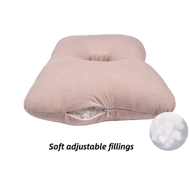 Moonlight Modern Solid Ear Piercing Pillow for Side Sleepers with Ear Hole Design to Prevent Ear Pain and Pressure Sores