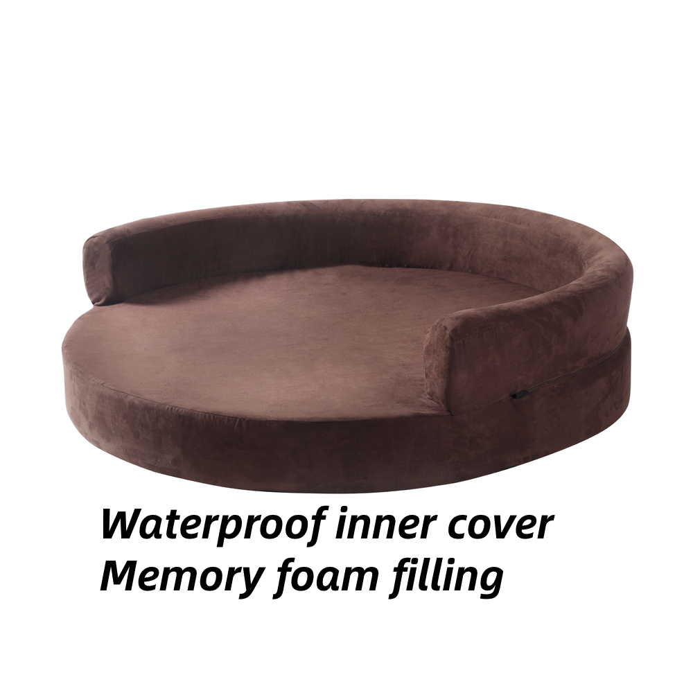 Moonlight Large Sofa Pet Beds Round Waterproof Orthopedic Dog Bed with Memory Foam Luxury Accessory for Puppies Factory Sale