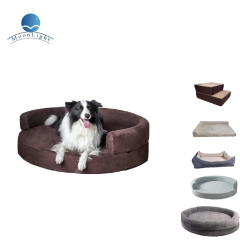 Moonlight Large Sofa Pet Beds Round Waterproof Orthopedic Dog Bed with Memory Foam Luxury Accessory for Puppies Factory Sale