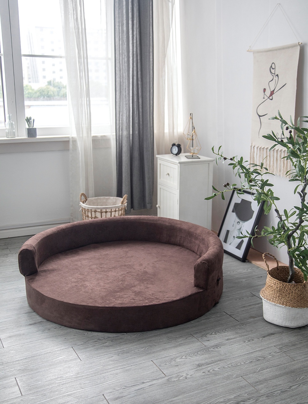 Moonlight Large Sofa Pet Beds Round Waterproof Orthopedic Dog Bed with Memory Foam Luxury Accessory for Puppies Factory Sale