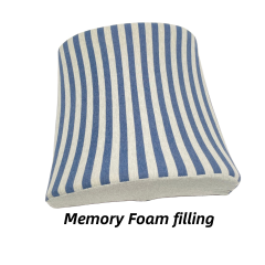 Moonlight Seat Chair Cushions Striped Memory Foam Back Cushion Car Office Lumbar Support Ergonomics Pillow