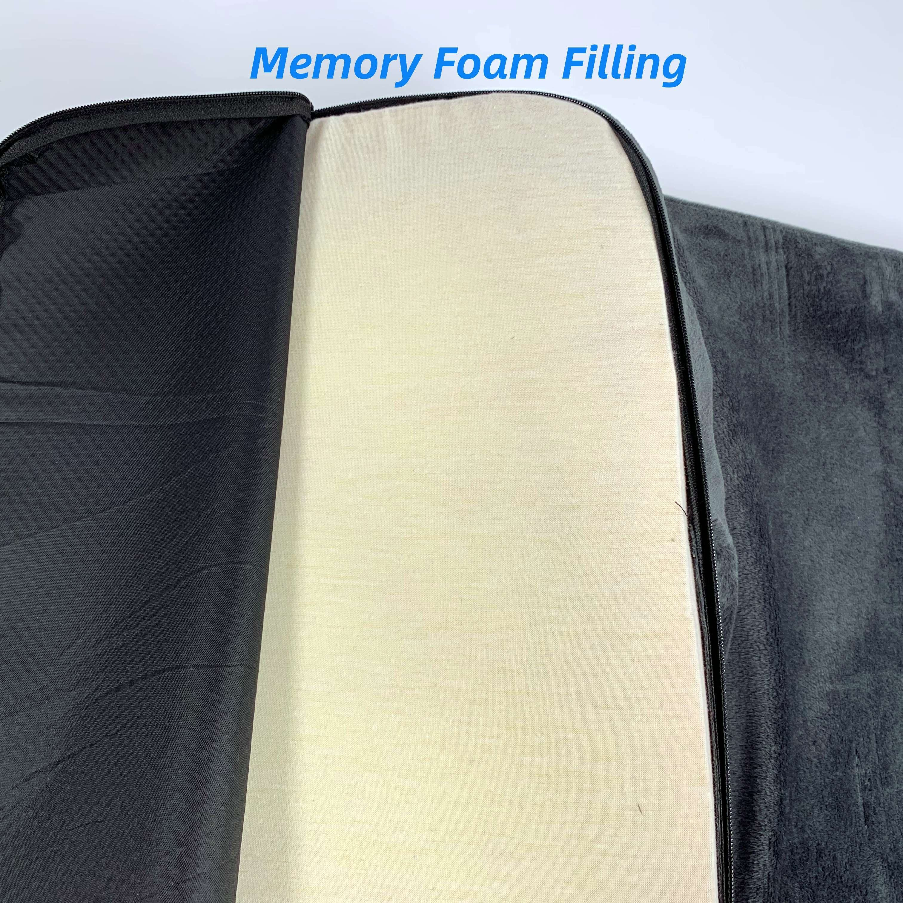 Moonlight Embroidered Handmade Soft Velvet Office Chair Back Seat Memory Foam Cushion Lumbar Waist Support Customized Color