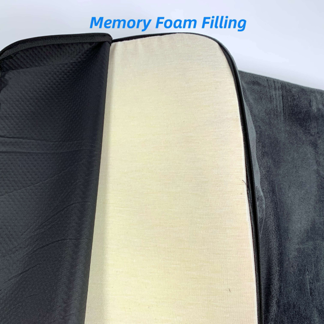 Moonlight Embroidered Handmade Soft Velvet Office Chair Back Seat Memory Foam Cushion Lumbar Waist Support Customized Color