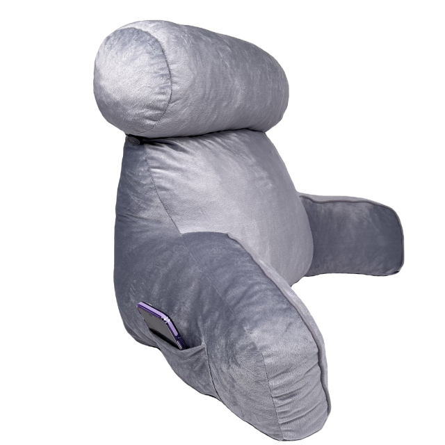 Moonlight Knitted Reading Pillow with Shredded Memory Foam Back Lumber Support Pressure Relief Cushion