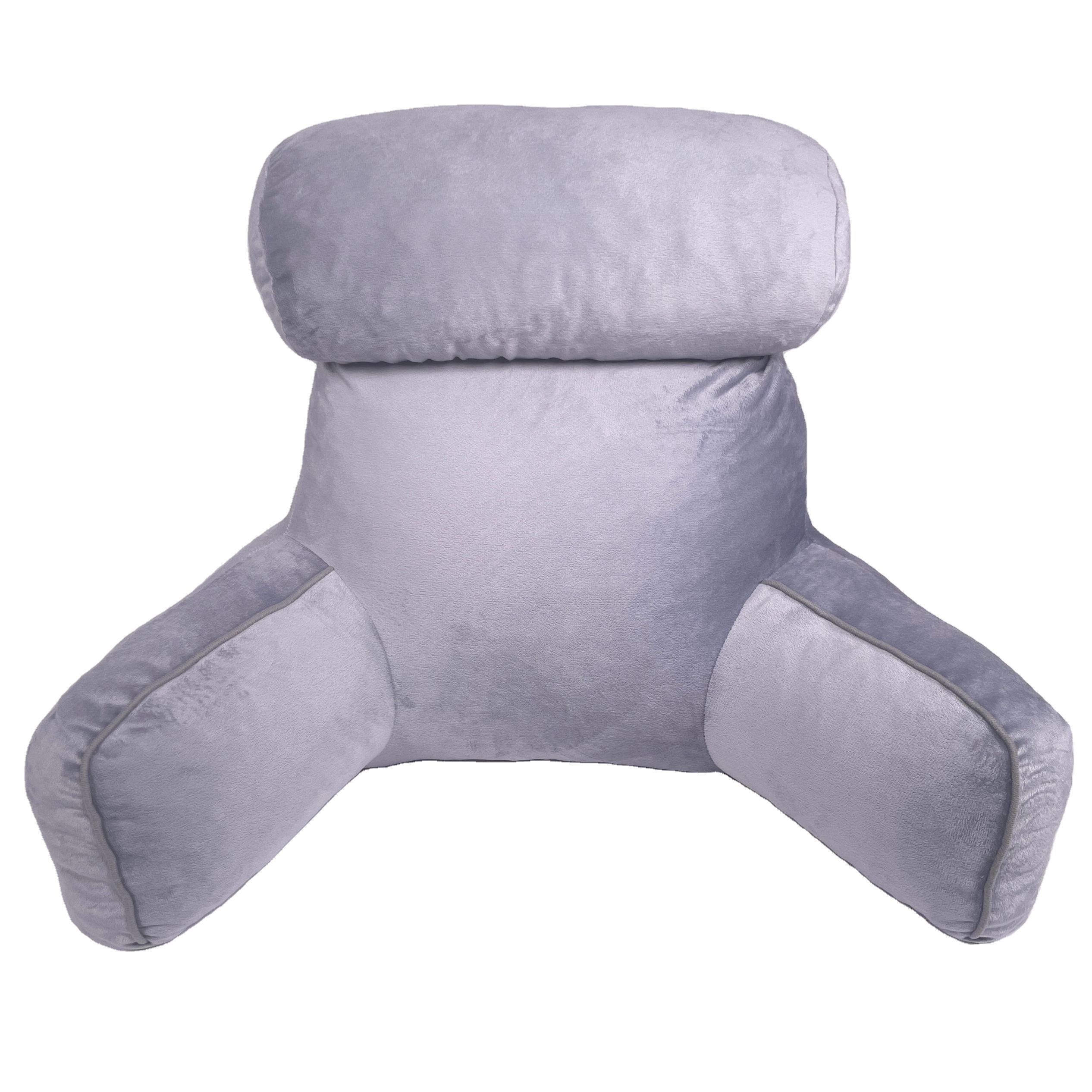 Moonlight Knitted Reading Pillow with Shredded Memory Foam Back Lumber Support Pressure Relief Cushion