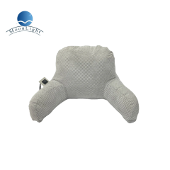 Moonlight Shredded Memory Foam Heated Knitted Reading Pillow with Back Lumber Support and Pressure Relief