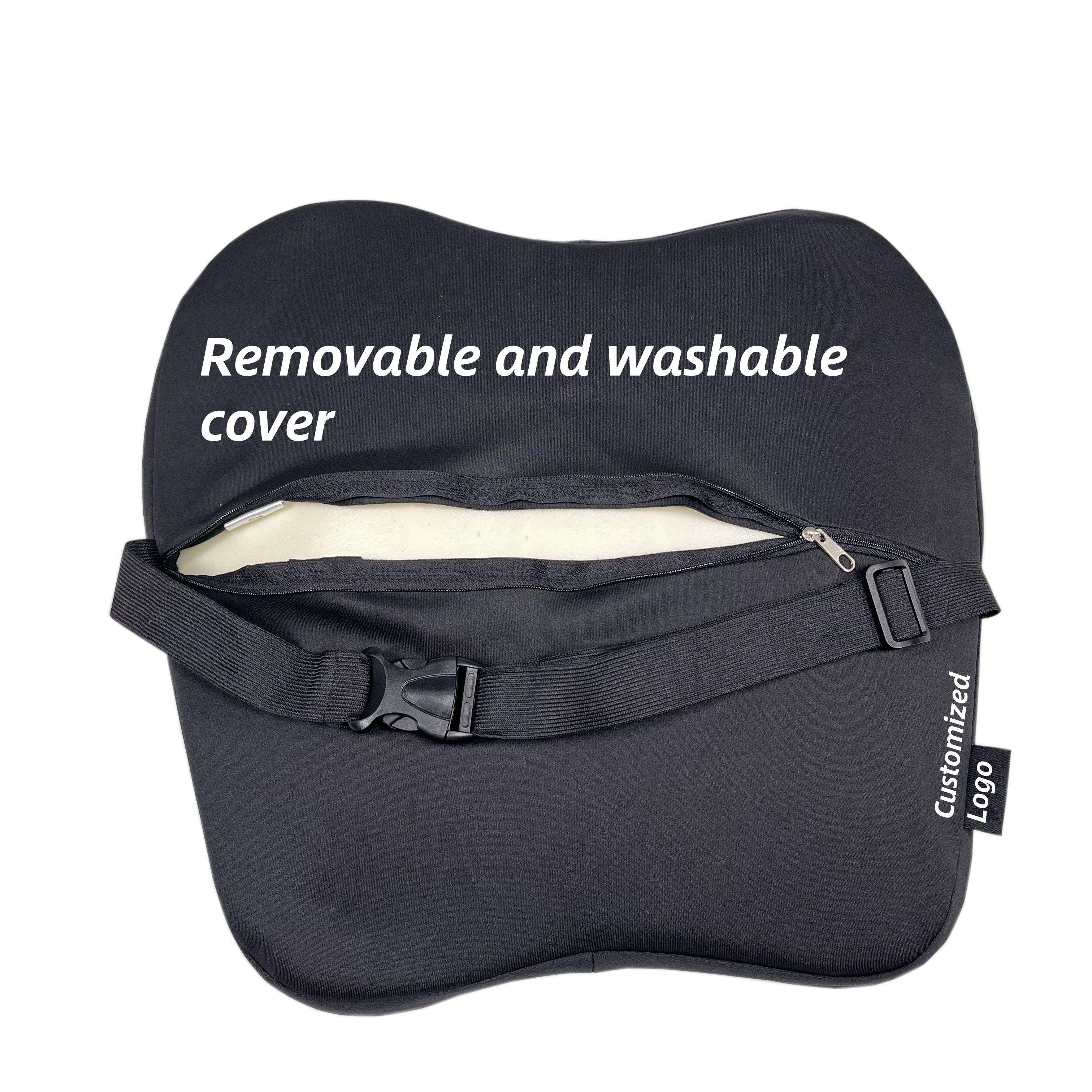 Moonlight Ergonomics Pillow Cushions Removable and Washable Cover Memory Foam Seat Lumbar Support for Car and Office Chair