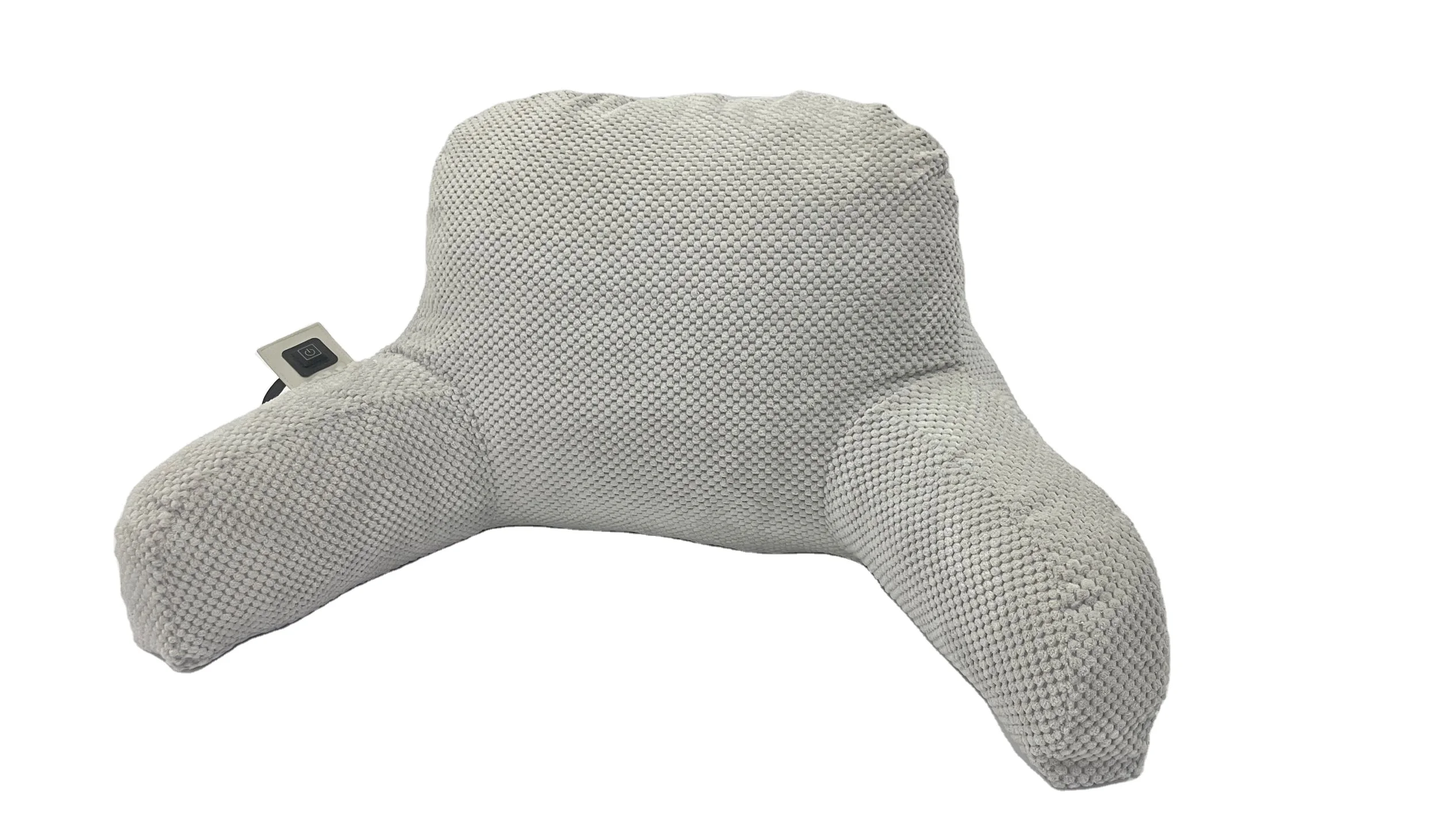 Moonlight Shredded Memory Foam Heated Knitted Reading Pillow with Back Lumber Support and Pressure Relief