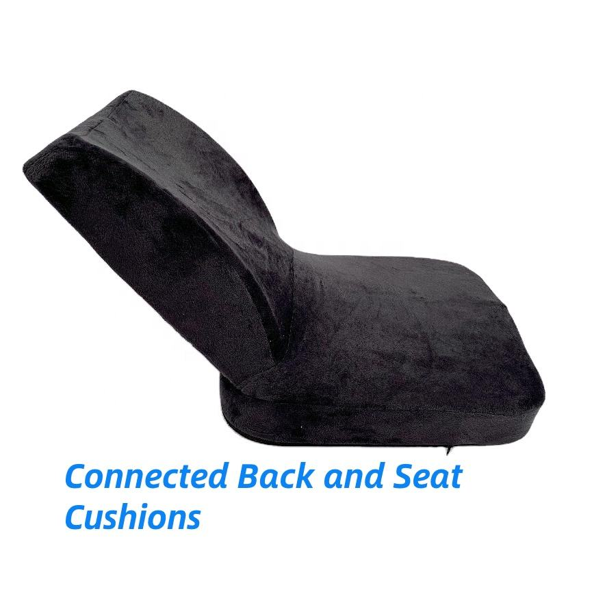 Moonlight Embroidered Handmade Soft Velvet Office Chair Back Seat Memory Foam Cushion Lumbar Waist Support Customized Color