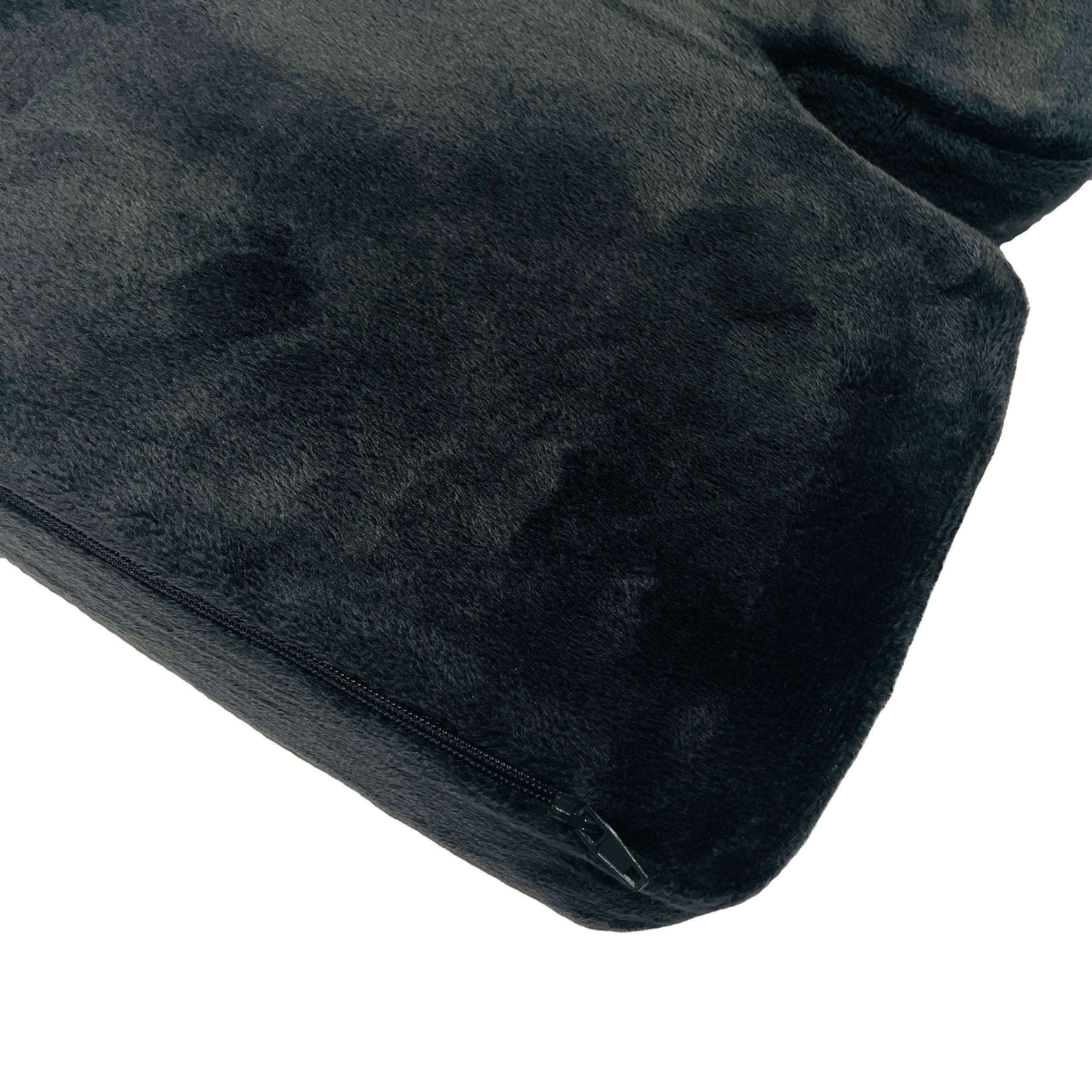 Moonlight Quilted Soft Velvet Memory Foam Coccyx Seat Cushion Back Support Massage Pillows for Office Use