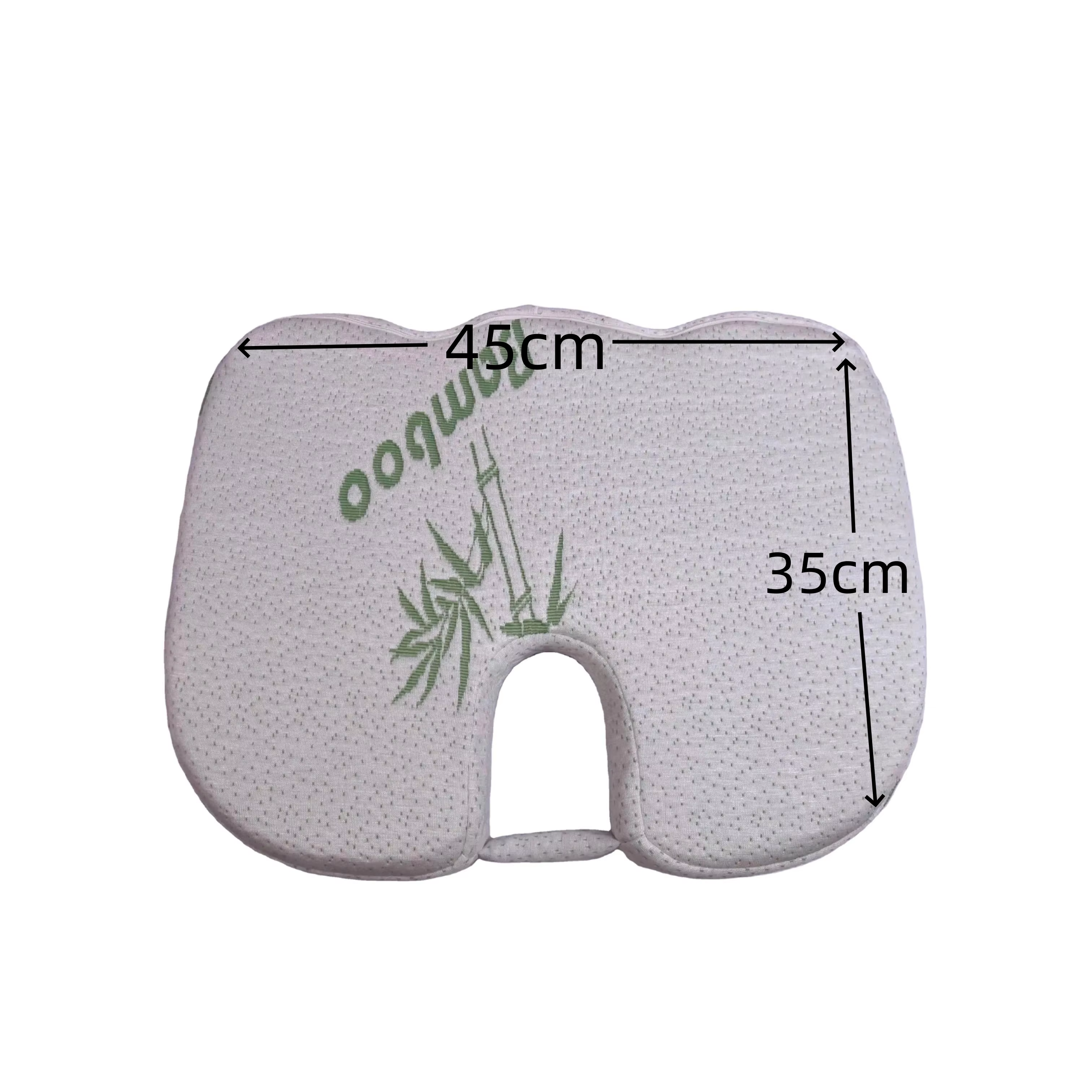 Moonlight Quilted Embroidered Handmade Office Chair Seat Back Cushion Coccyx Memory Foam Bamboo Removable Cover Customized Color Massage