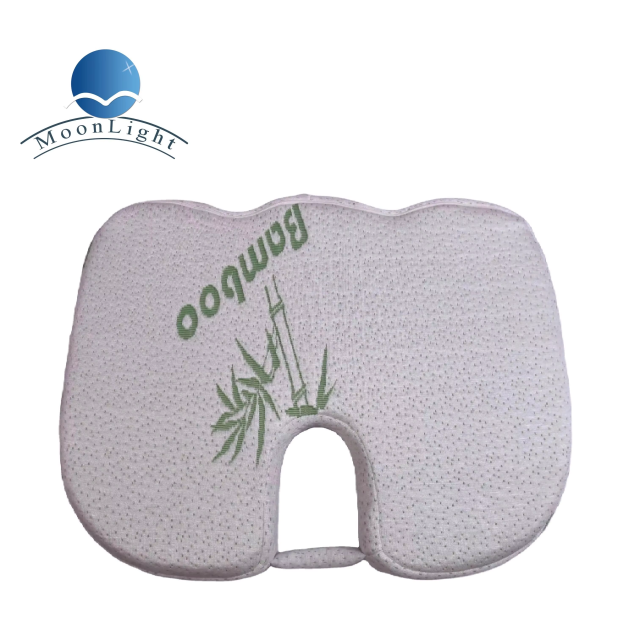 Moonlight Quilted Embroidered Handmade Office Chair Seat Back Cushion Coccyx Memory Foam Bamboo Removable Cover Customized Color Massage