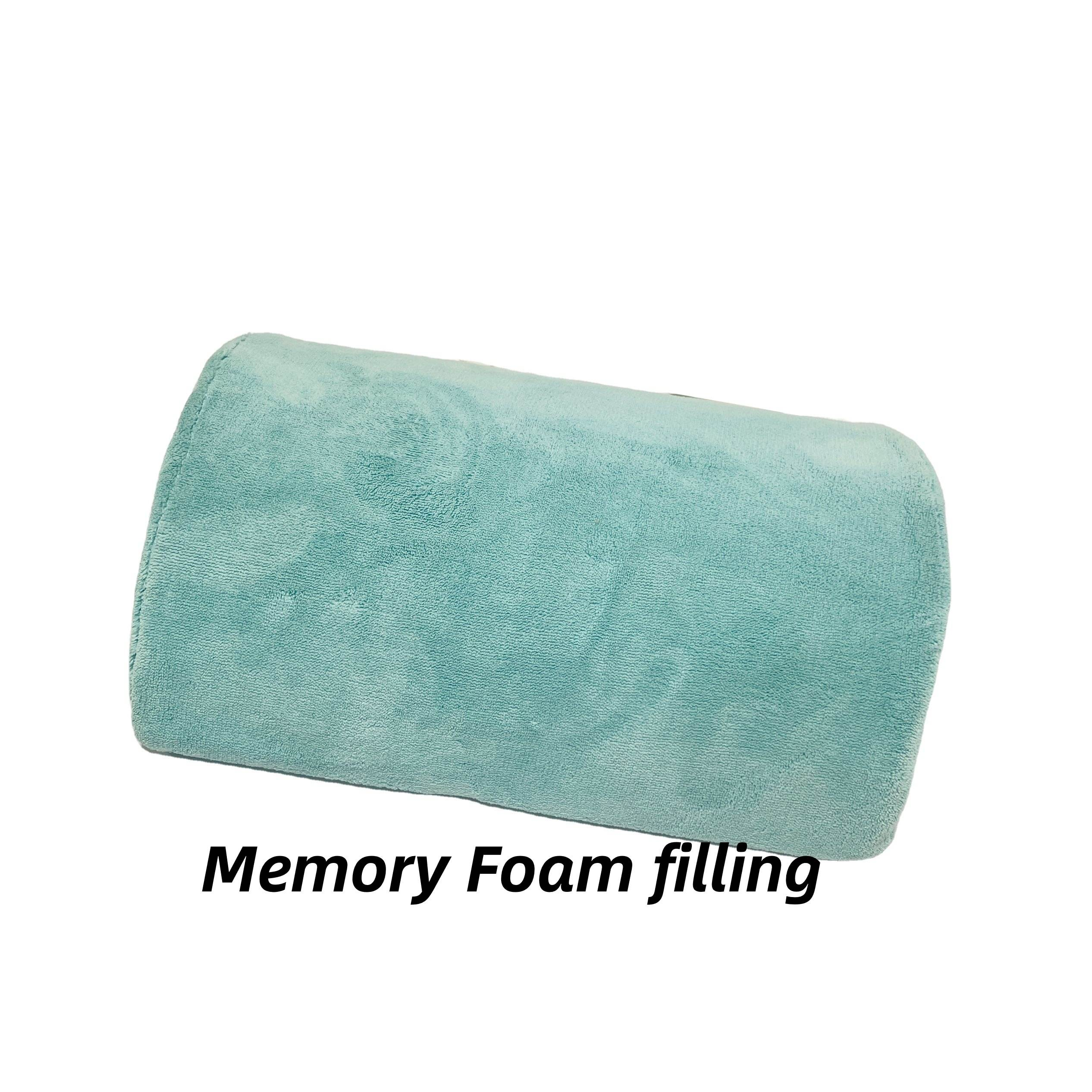 Moonlight Custom-Size Half Round Memory Foam Cushion Quilted Back Lumbar Support Chair Desk for Rest & Sleep Hotel Use