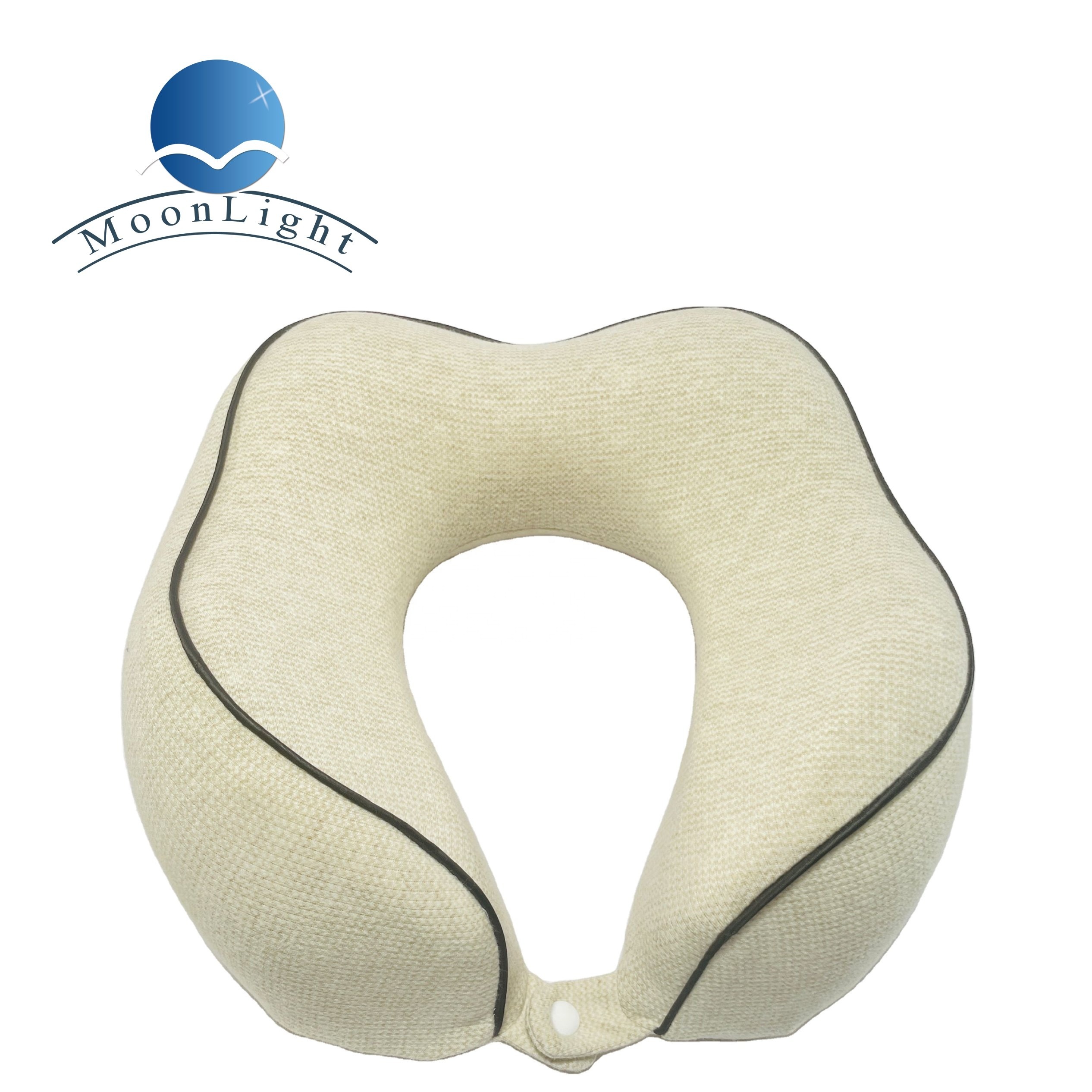 Moonlight Memory Foam Airplane Office Sleeping U Shape Neck Support Travel Pillow Factory Wholesale