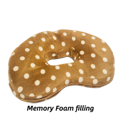 Moonlight Soft Velvet Polka Dot Cover Anti- Memory Foam Massage Cushion for Butt & Body Lumbar Support Office Chair Seat Customizable