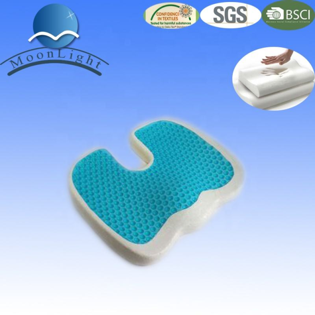 Moonlight High Quality Popular Cooling Gel Memory Foam Coccyx Back Support Seat Cushion