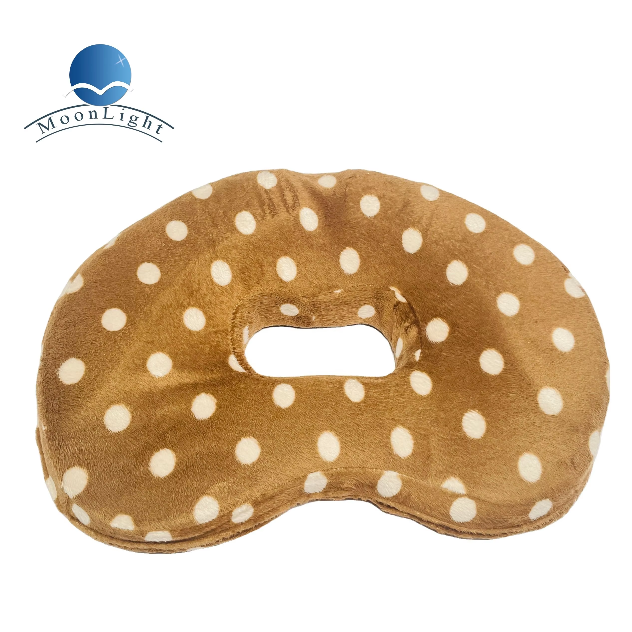Moonlight Soft Velvet Polka Dot Cover Anti- Memory Foam Massage Cushion for Butt & Body Lumbar Support Office Chair Seat Customizable