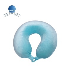 Moonlight Memory Foam Travel Pillow Airplane Velvet Removable and Washable Cover U Shaped Office Massage Pillows Supplier